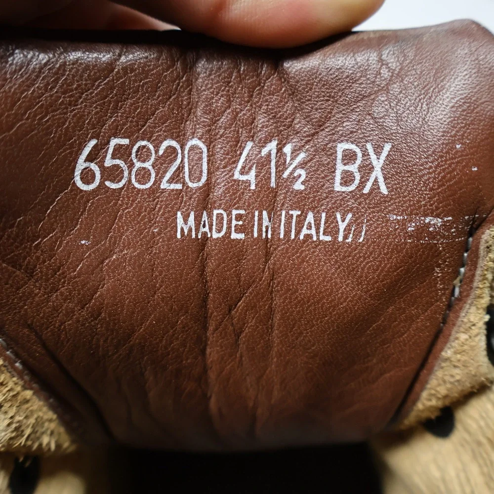 Scarpa Men 8.5 EU41.5 Hiking Boots Brown Leather Mountaineer Trek Italy Rain VTG
